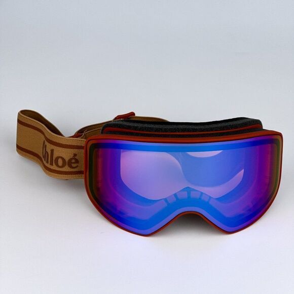 NEW Chloe CH0072S 003 Matte Rust Orange Multilayer Blue Zeiss Ski Mask CH 0072S - Picture 7 of 13